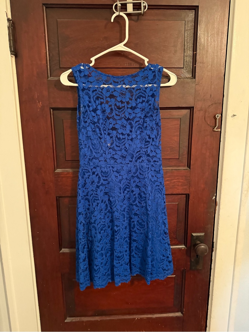 David's‎ Bridal Royal Blue Lace Cocktail Dress